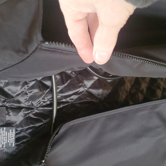 George Black Quilted Lined Full Zip with Pockets Sz. M Jacket - Picture 4 of 9